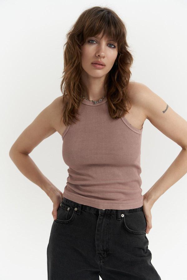 Bone Pudra Yıkamalı Fitilli Crop - Image 1