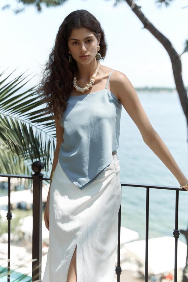 Alytih Üçgen Detay Mavi Crop - Image 1