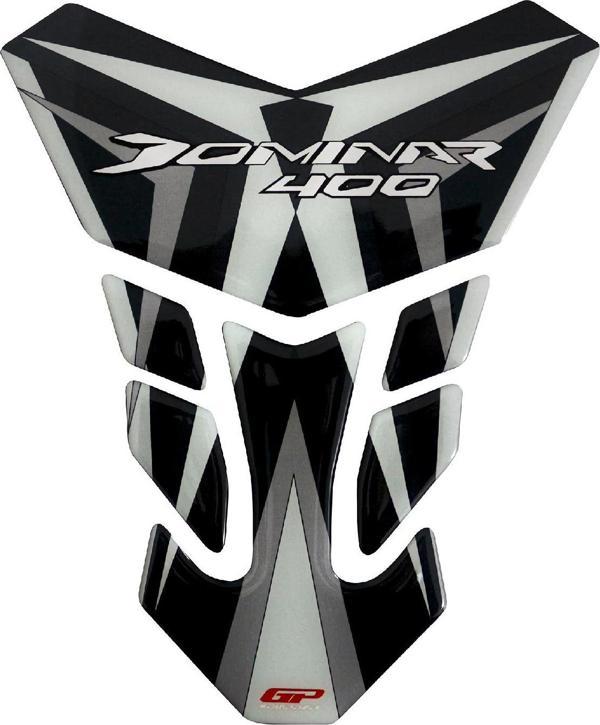 GP Kompozit Bajaj Dominar 400 2017-2020 Uyumlu Tank Pad Siyah-Gri - Image 1