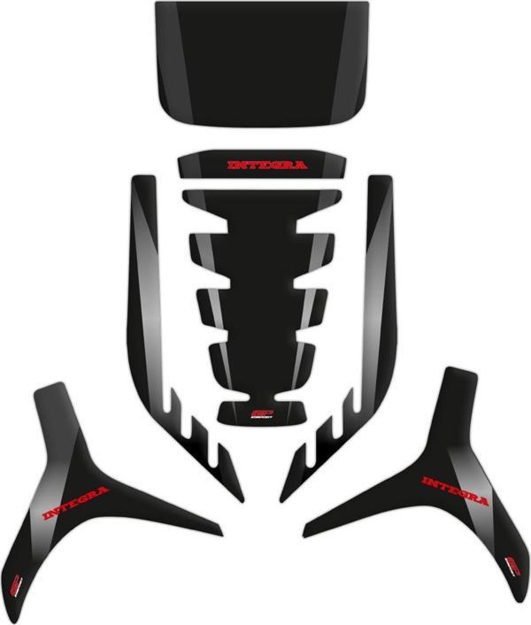 GP Kompozit Honda NC 750 D Integra 2014-2020 Uyumlu Tank Pad Siyah-Gri - Image 1