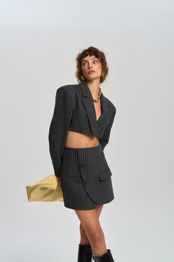 Elegant Antrasit Ceket-Etek Takım - Image 1