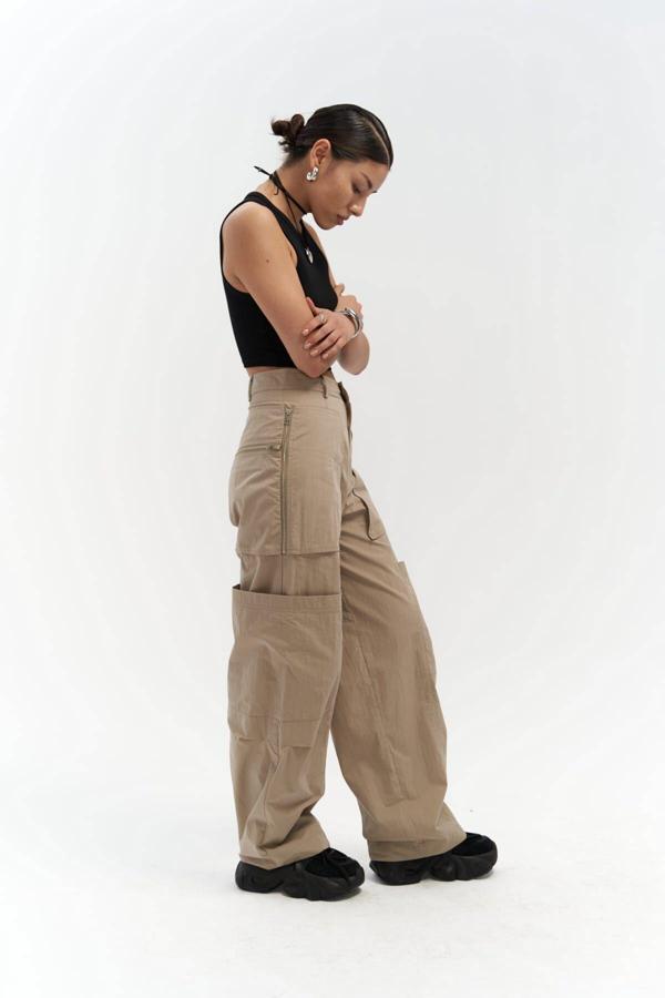 Wendy Bej Paraşüt Kargo Pantolon - Image 1