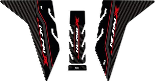 GP Kompozit Honda NC 750 X 2021-2023 Uyumlu Tank Pad Seti Kırmızı - Image 1