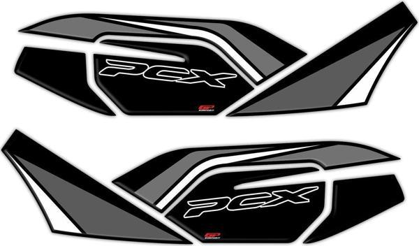 GP Kompozit Honda PCX 125 2021-2023 Uyumlu Yan Alt Ayak Pad Gri - Image 1