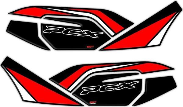 GP Kompozit Honda PCX 125 2021-2023 Uyumlu Yan Alt Ayak Pad Kırmızı - Image 1