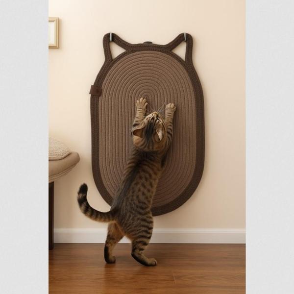 Süslüpati Dekoratif Kedi Kulaklı Kedi Tırmalama Paspası - Image 1
