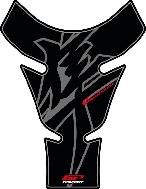 GP Kompozit Suzuki Hayabusa 1999-2023 Uyumlu Tank Pad Siyah - Image 1