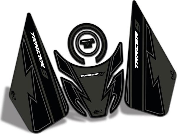 GP Kompozit Yamaha MT-09 Tracer 2021-2023 Uyumlu Tank Pad Seti Siyah - Image 1
