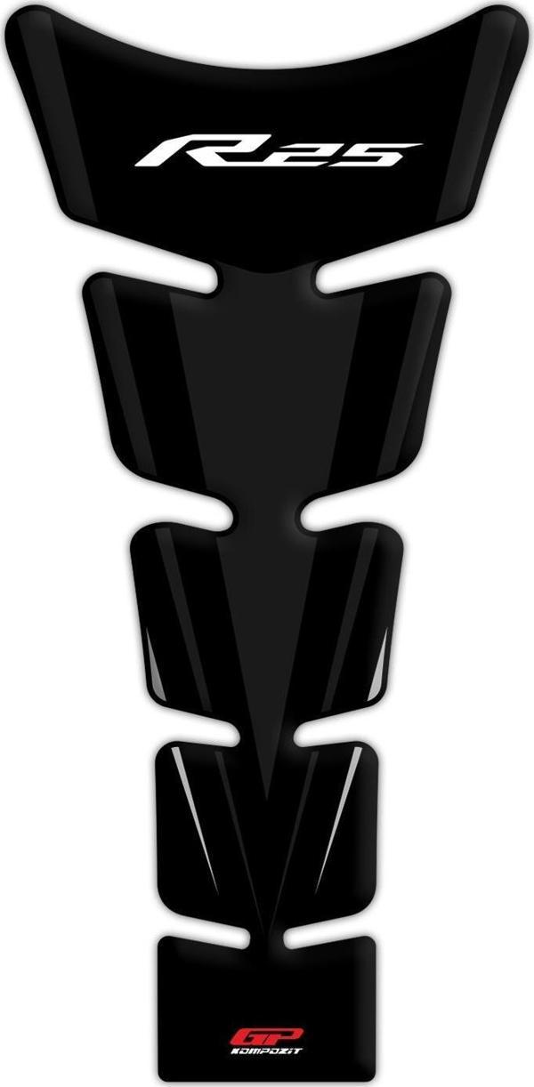 GP Kompozit Yamaha R25 2015-2018 Uyumlu Tank Pad Seti Siyah - Image 1