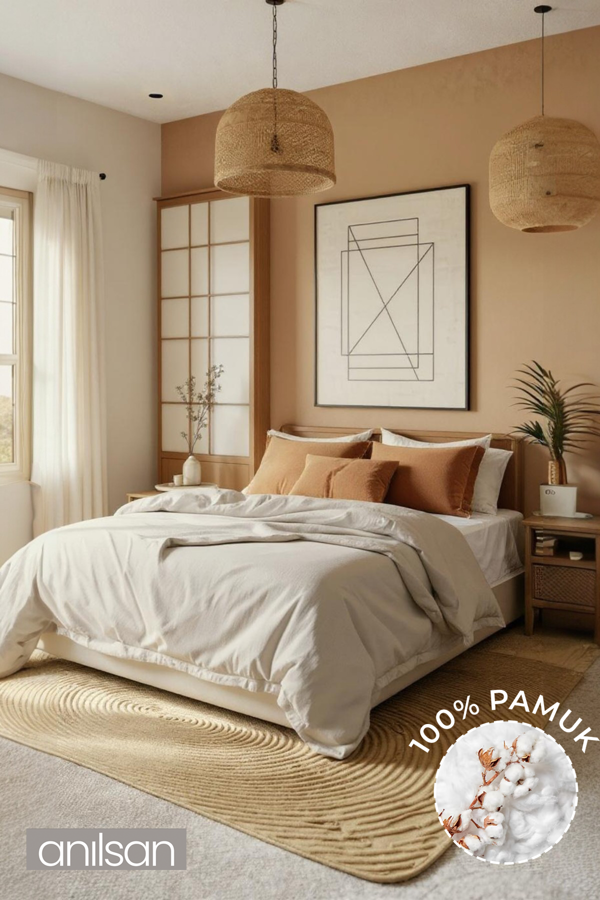 Düz Taş Tek Kişilik Ranforce Nevresim Seti %100 Pamuk(Nevresim+Yastık Kılıfı) - Image 1