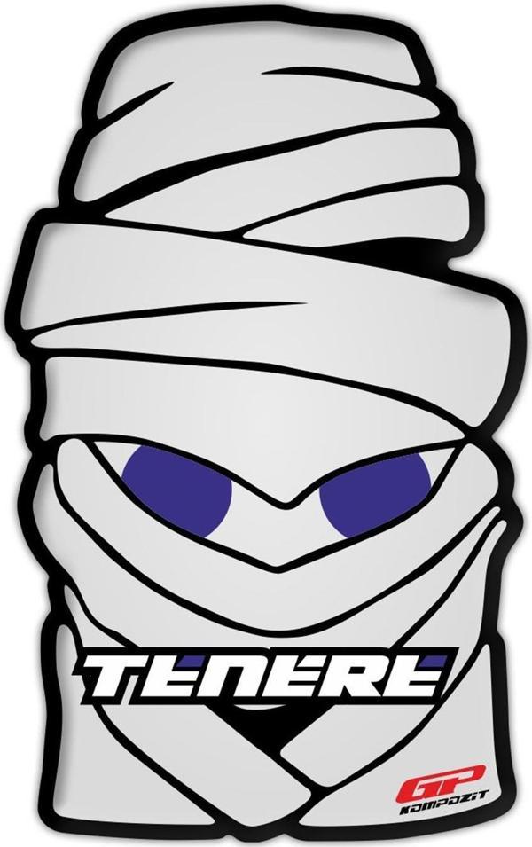 GP Kompozit Yamaha Tenere 700 / 1200 2011-2023 Uyumlu Tank Pad Beyaz-Lacivert - Image 1