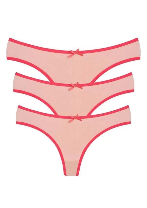 Pamuklu 3lü Tanga Külot Pudra - Image 1