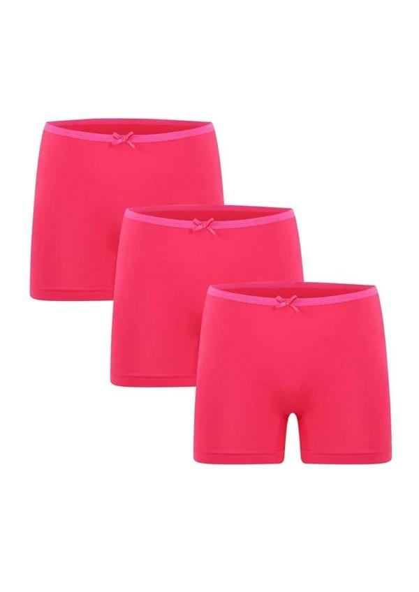 Kadın Penye 3lü Boxer Fuşya - Image 1