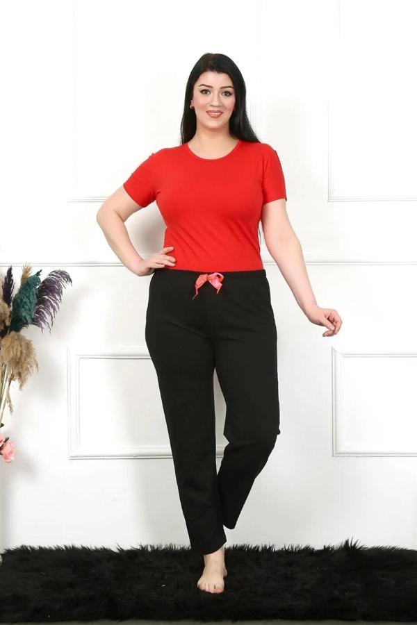 Kadın Pamuklu Büyük Beden Alt Pijama Siyah - Image 1
