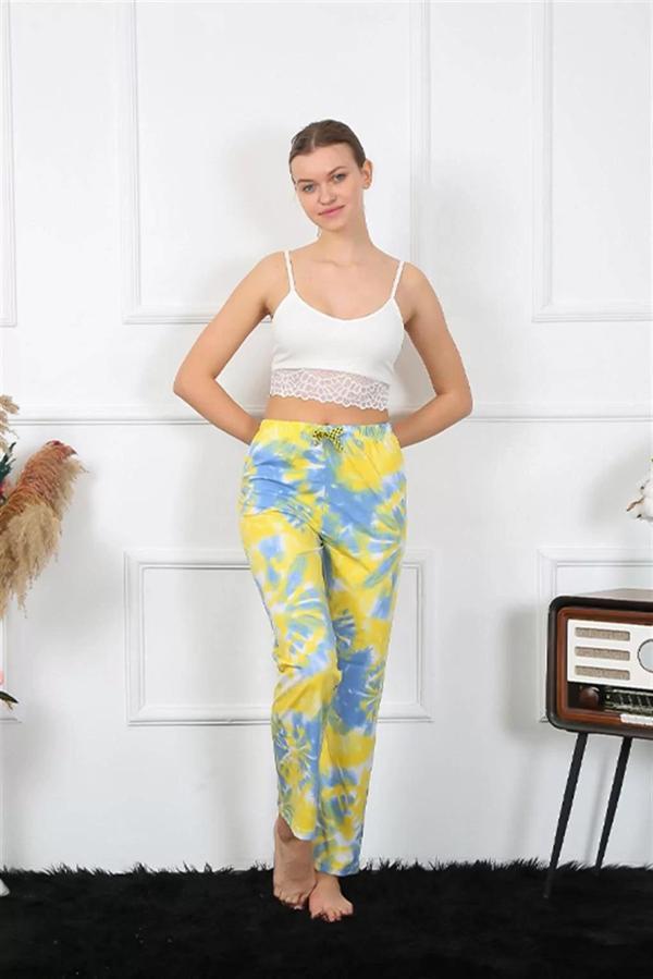 Kadın Pamuklu Alt Pijama Sarı - Image 1