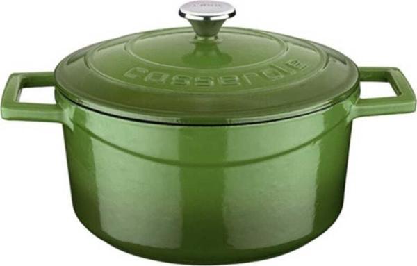 Lava Trendy 22 Cm Yuvarlak Folk Döküm Demir Tencere Yeşil Rb003 - Image 1