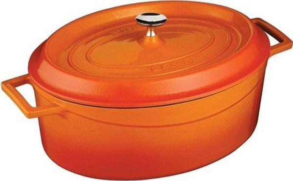 Lava Trendy Oval 29 Cm Döküm Demir Tencere Turuncu - Image 1