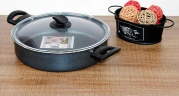 Mehtap 30 Cm Granit Efektli Basık Tencere - Image 1