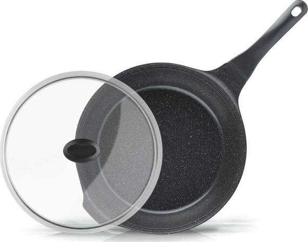 Thermoad Cam Kapaklı Core Wok Tava 28 Cm Açık Gri - Image 1