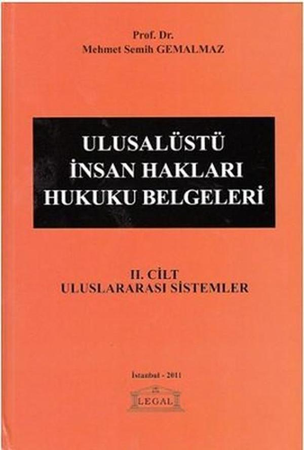 Ulusalüstü İnsan Hakları Hukuku Belgeleri 2. Cilt: Uluslararası Sistemler - Legal - Image 1