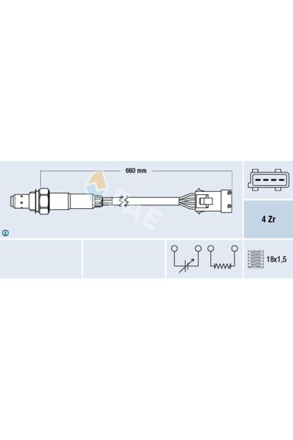 Fae Oksıjen Sensoru Volvo 850 854 2.0 Turbo 93 96 C70 I Coupe 872 2.0 97 02 S70 874 2.0Turbo 97 02 V70 I - Image 1