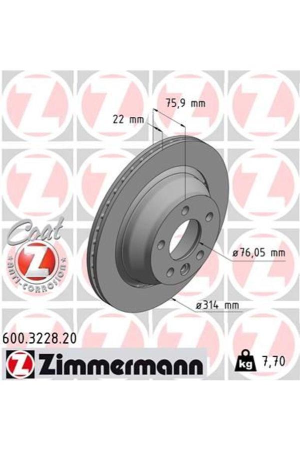 Zimmermann Arka Fren Aynası Havalı Toareg 7La.7L6.7L7 3.0 V6 Tdı/3.2 V6/3.6 V6 Fsı/4.2 V8 Fsı/4.2 V8/6.0 W - Image 1