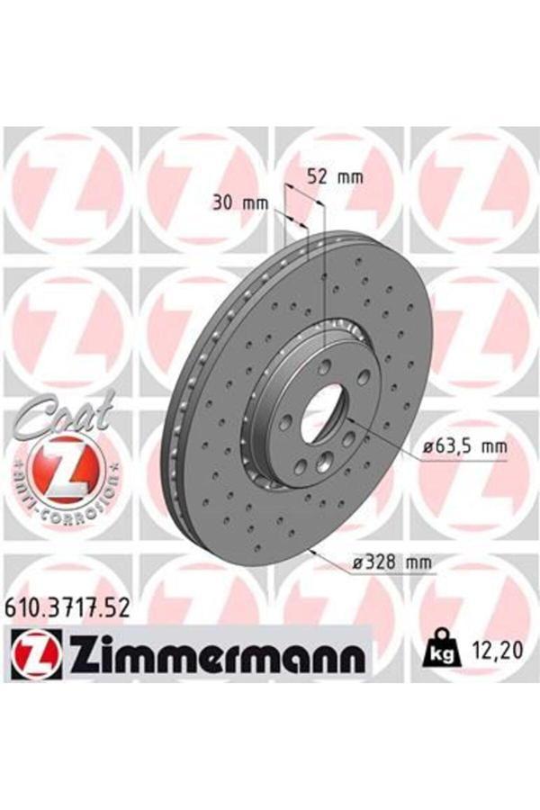 Zimmermann Ön Fren Aynası Adet Volvo Xc60 D3 D4 D5 2.4D 2.0T 3.2 T5 T6 2008 >2017 Cap328X5 Bjn Delikli - Image 1