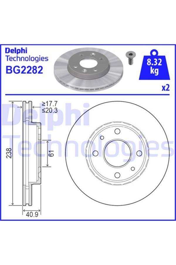 Delphi Ön Fren Aynası Küçük Renault R9-R11-R19-R21 Clıo I 91>96 Clıo Iı 98> Clıo Symbol 00>09 Kangoo 9 - Image 1
