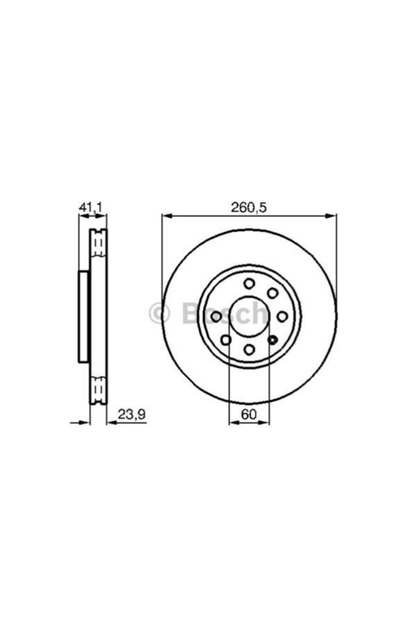 Bosch On Fren Aynasi Corsa Havali-69000, 9196050, 9127967, - Image 1