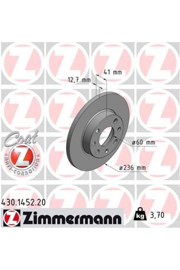 Zimmermann Ön Fren Aynası Corsa B-Astra F-Vectra A-Ascona C-Combo B 94-01 236X13X4Dl Dolu - Image 1