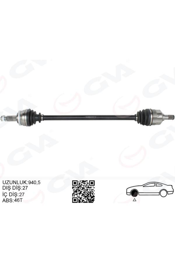 Gva Komple Aks Sağ Hyundaı İ30 1.6L D4Fb Crdi Dizel 07-11 Abs Li 27X27 - Abs 46 Diş Komple Boy 954Mm - Image 1