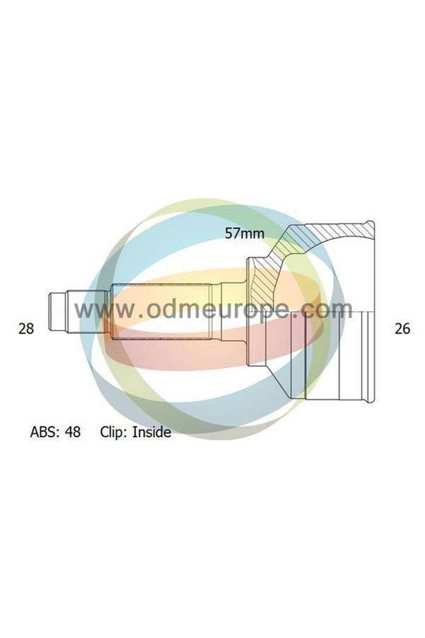 Odm Aks Kafası Dış 0 2.0 16V Di 2000-2006 Mt A:28 C:57 B:26 H:120 L:64 - Image 1