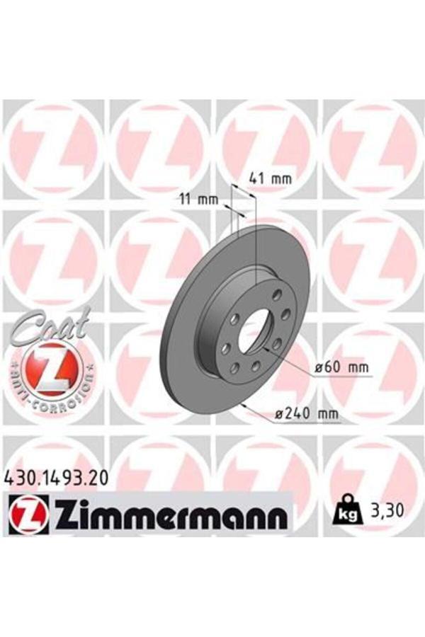 Zimmermann Ön Fren Aynası Corsa C 1.0-1.2 16V 01>11 240X11X4Dl Dolu - Image 1