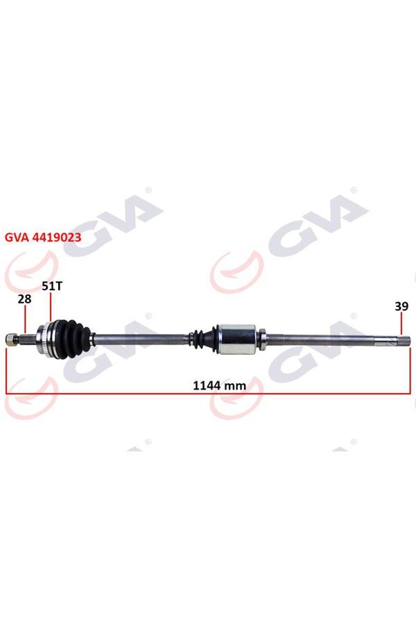 Gva Komple Aks Sağ Master 2 2.5 Dci 98-10 Abs Li 51Diş 1144Mm - Image 1