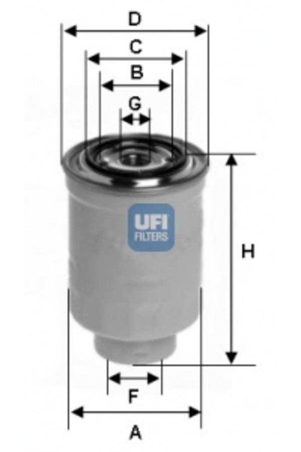 Ufi Yakıt Filtresi Su Ayırıcılı Nıssan Skystar Pıck Up 2.5L Yd25Ddti D22 03- / Patro Uyumlu - Image 1