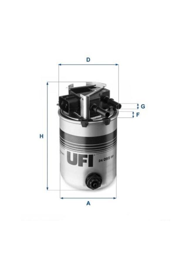 Ufi Yakıt Filtresi Siyah Sensörlü Soket Nıssan Qashqaı 1.5L K9K J11 6 Vites 14- 1.6L - Image 1