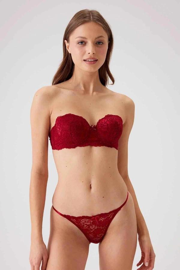 BALENLİ STRAPLEZ DESTEKLİ SÜTYEN TAKIM KADIN 4032 - Image 1