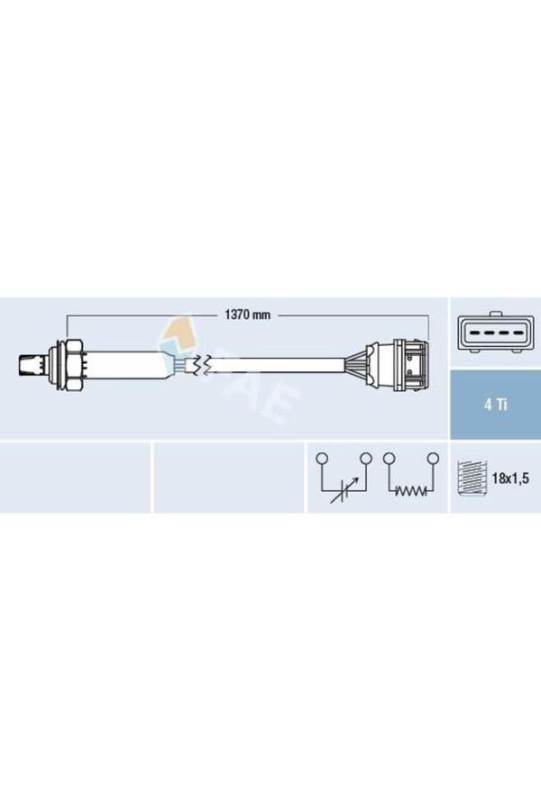 Fae Oksijen Sensörü Ota4N-5D1 Volvo S40 2.0T4 97-04 1362Mm - Image 1
