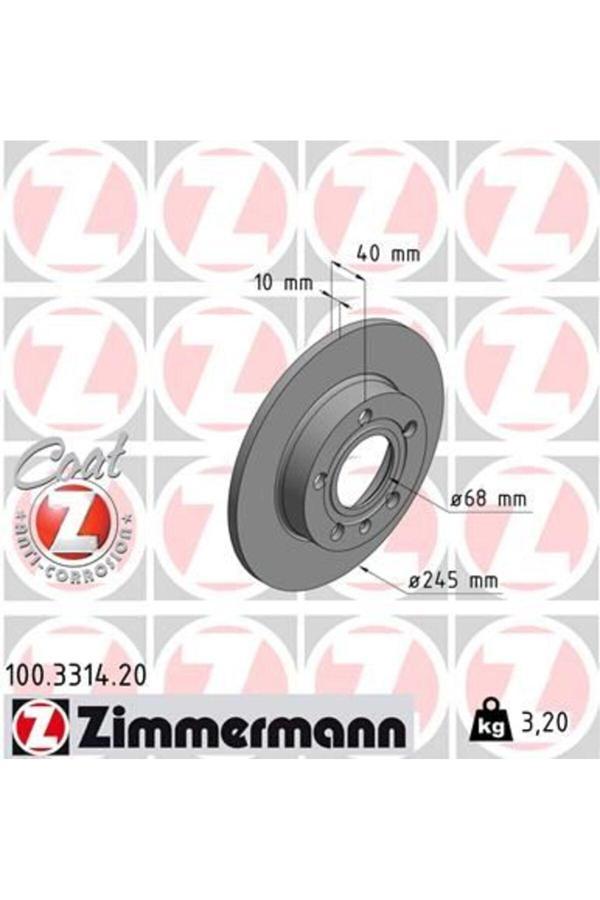 Zimmermann Arka Fren Aynası Audı A4 8E2.B6 11/00> A4 Avant 8E5.B6 09/01>Seat Exeo 09> 245X9.9X10Dl 9864789 - Image 1