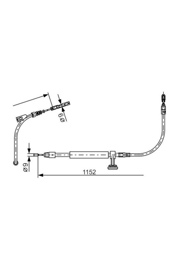 Cavo Fren Halatı Arka Mercedes W204 S204 C204 C207 Gnzrz - Image 1