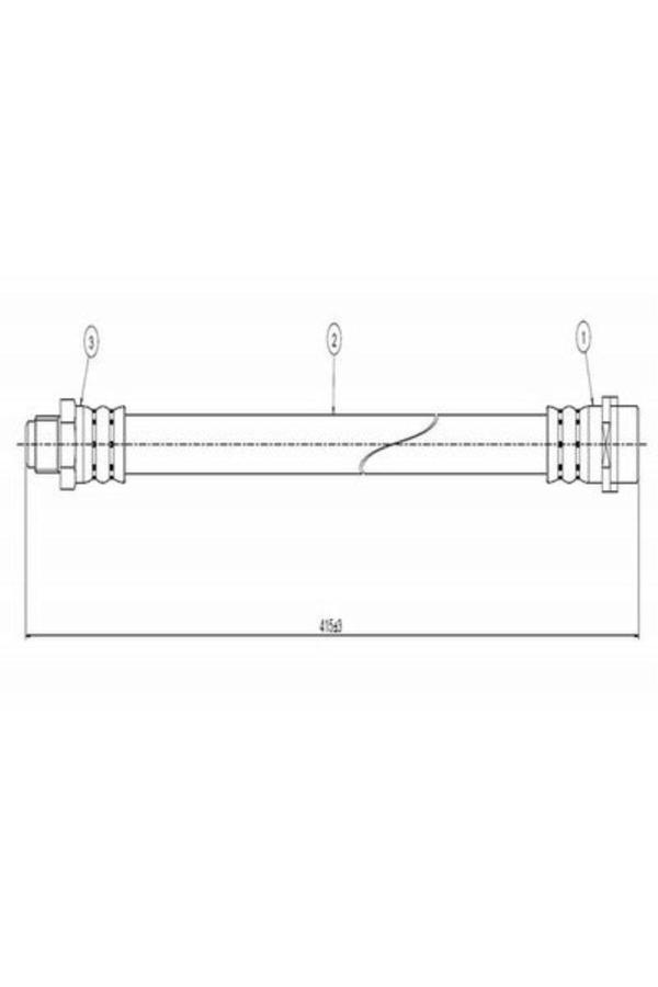 Cavo 2 Adet Fren Hortumu On ( Mercedes 202/203/204/210/906 Spr 385 Mm ) 2024280735 - Image 1