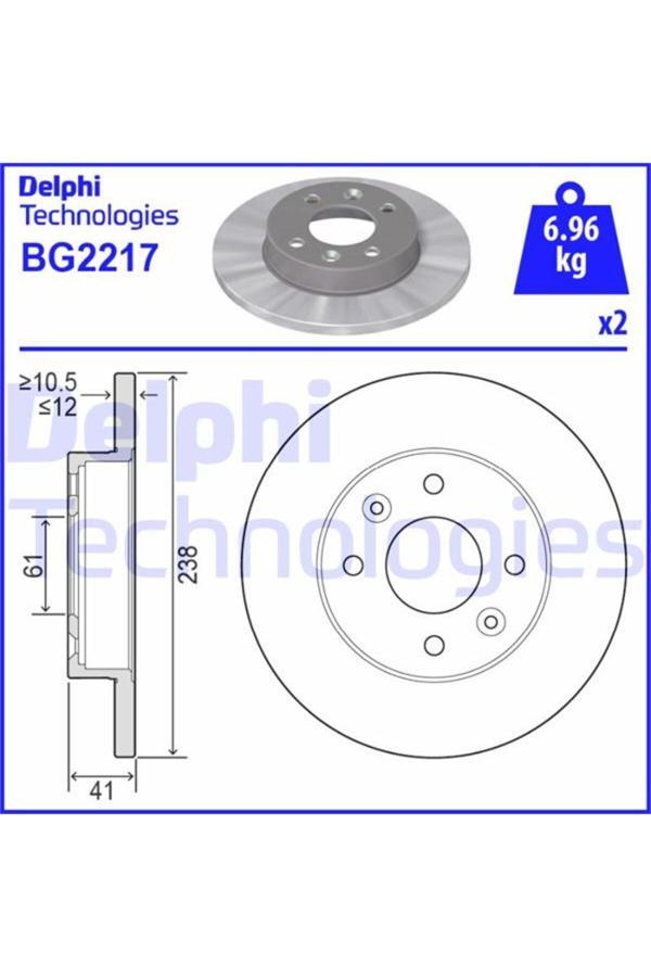 Delphi Ön Fren Aynası R9-R11-R19 Clıo I 91> Clıo Iı 98> Megane I 96> Twıngo 96> Clıo Symbol 00> Logan - Image 1
