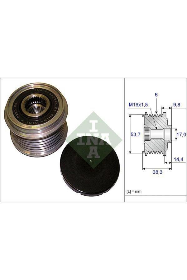 İna Alternatör Kasnağı Rulmanlı Astra J-Corsa D-Insıgnıa-Merıva B-Zafıra 09 6 Kanal - Image 1
