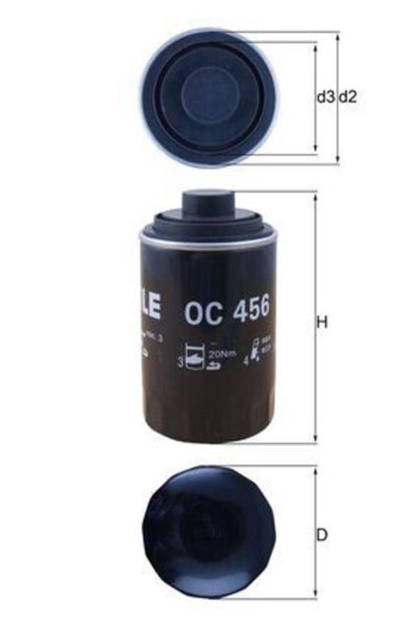 Mahle Yağ Filtresi Golf Vı-Passat 10 Tıguan 07 T5 11 A3 04 A4 08 A6 11 Octavıa 09 Leon 09 2.0 Tfsı - Image 1