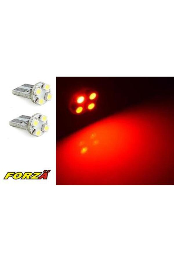 Forza Led Ampül 12V.4 Lü Smd B.Dipsiz Kırmızı - Image 1
