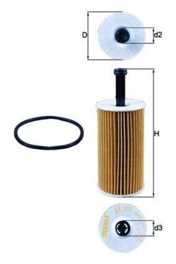 Mahle Yağ Filtresi Partner-Berlıngo 96- -P106 97- -P206 98- -P306 93-01 -P307- C3 02 - 1.4-1.6 16V - Image 1