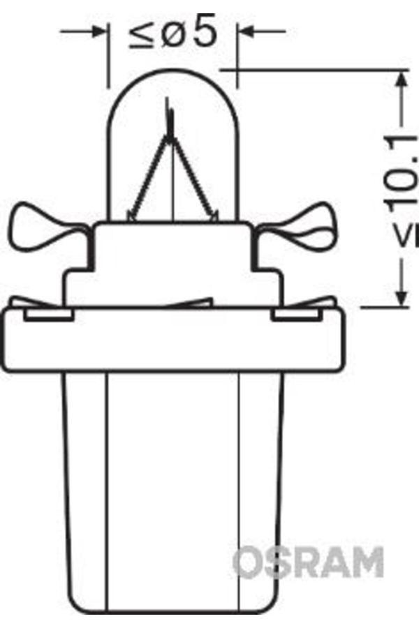 Osram Ampul 12V 1.2W Pls Soketlı Gosterge - A.Mavi - - Image 1