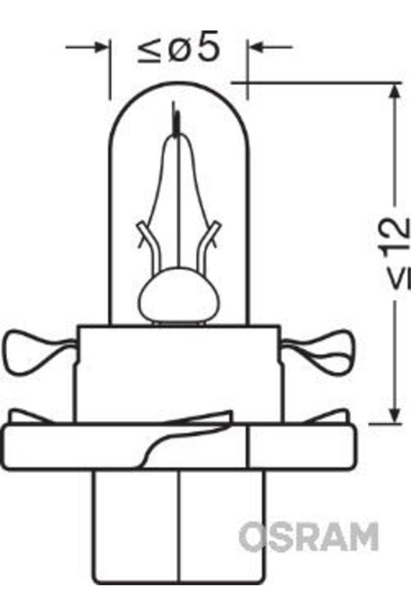 Osram Ampul 12V 2W Pls Soketlı Gosterge - S.Yeşil - - Image 1