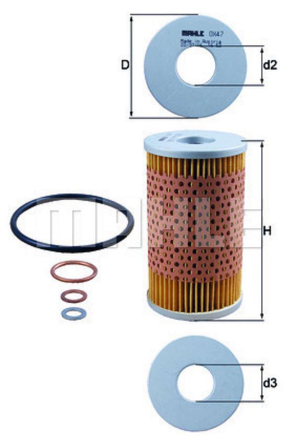 Mahle Yag Fıltresı Mercedes M115 M180 M130 W110 W111 W112 W114 W115 W123 C123 S123 W460 42058 - Image 1