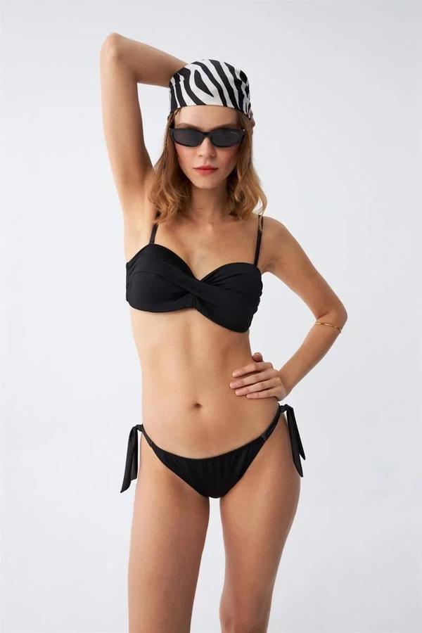 Kadın Straplez Siyah Bikini Takımı - Image 1